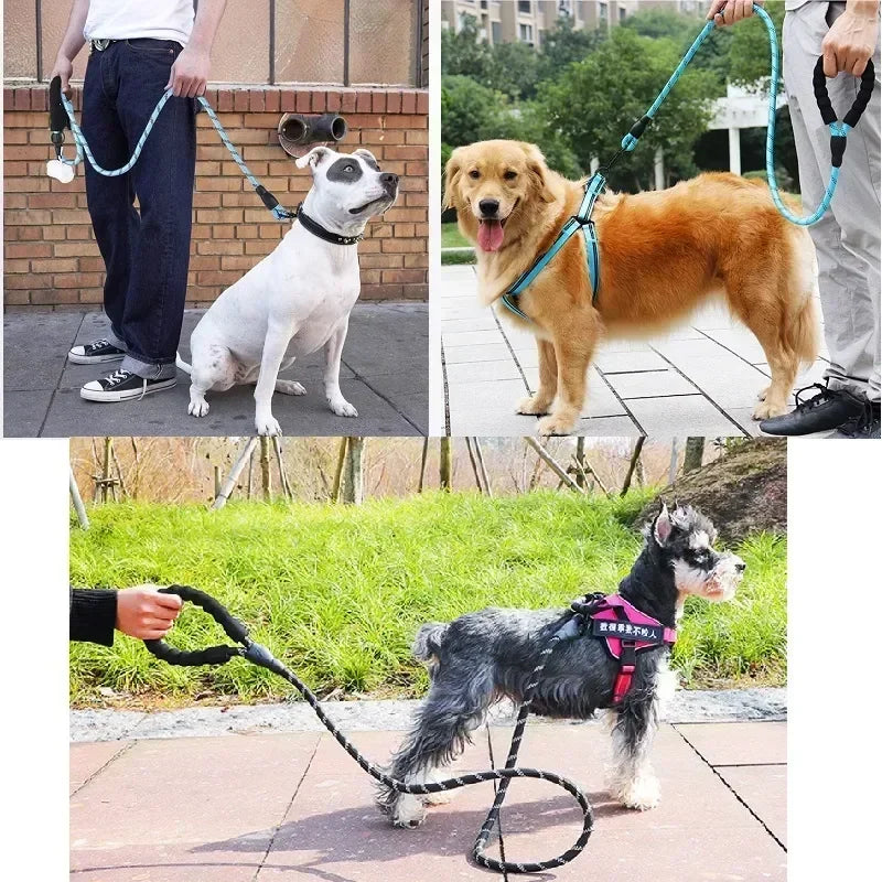 Strong Dog Leash Pet Leashes Reflective Leash for Big Small Medium Dog Leash Drag Pull Tow Golden Retriever 150/200/300cm